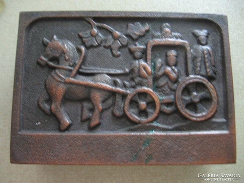 Retro soviet, russian, cccp bronze casting letter holder, pencil holder, cigarette holder heavy