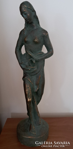 Hygiénia, hygia, hygieia is the goddess of health and purity, bronze statue, marked: hb. 40.5 cm
