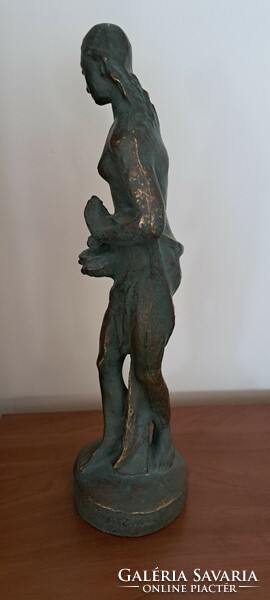 Hygiénia, hygia, hygieia is the goddess of health and purity, bronze statue, marked: hb. 40.5 cm
