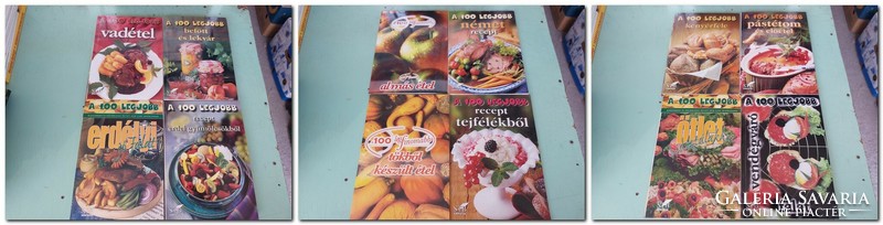 Huge, 192-piece cooking, lifestyle, recipe books, booklets. HUF 79,000