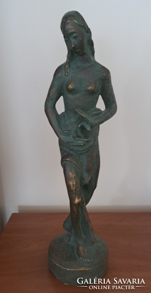 Hygiénia, hygia, hygieia is the goddess of health and purity, bronze statue, marked: hb. 40.5 cm