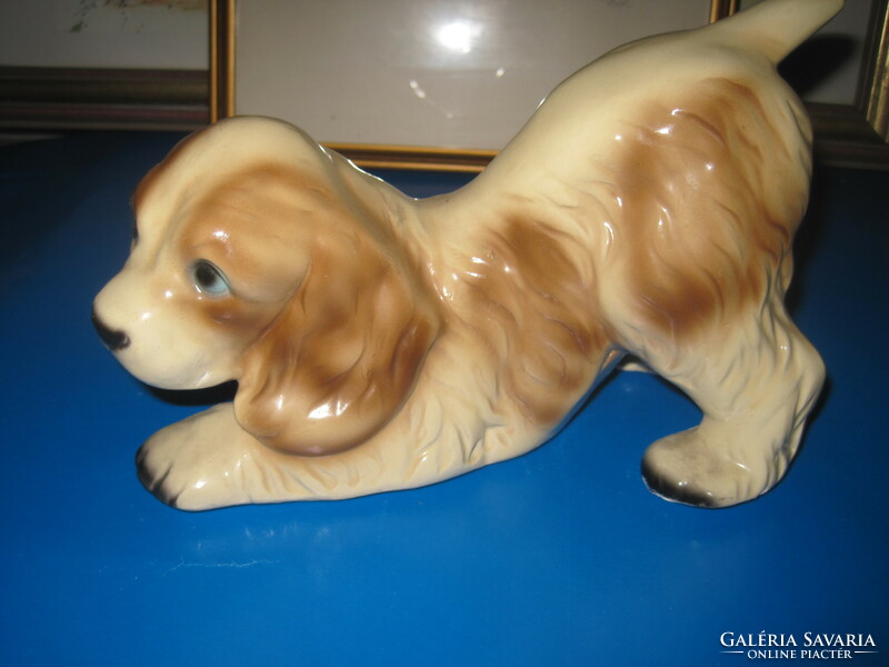 Large glazed plaster dog!
