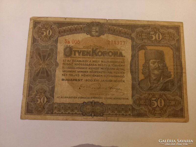1920 50 kroner vf