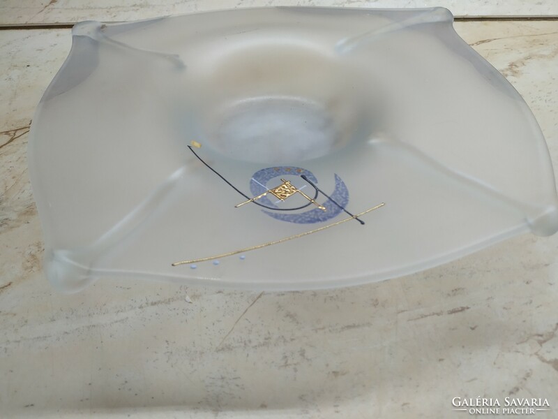 Glass tray, serving tray for sale! Art deco bowl, offering for sale! Very nice!