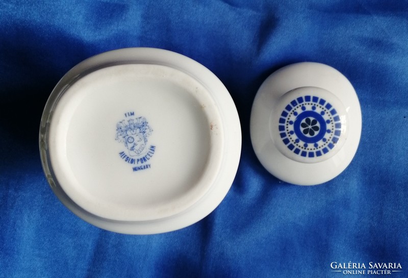 Alföldi porcelán fűszertartó, kék virágos, bors