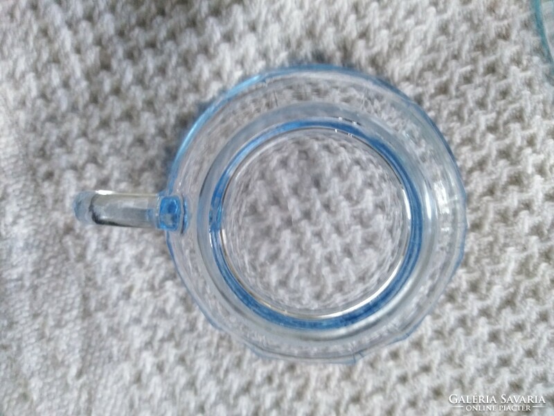 Miniatűr - üveg kávés / kék