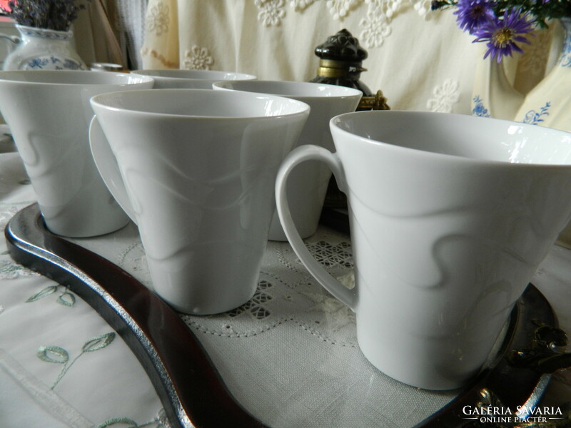 White mug with printed pattern, 5 Seltmann Weiden