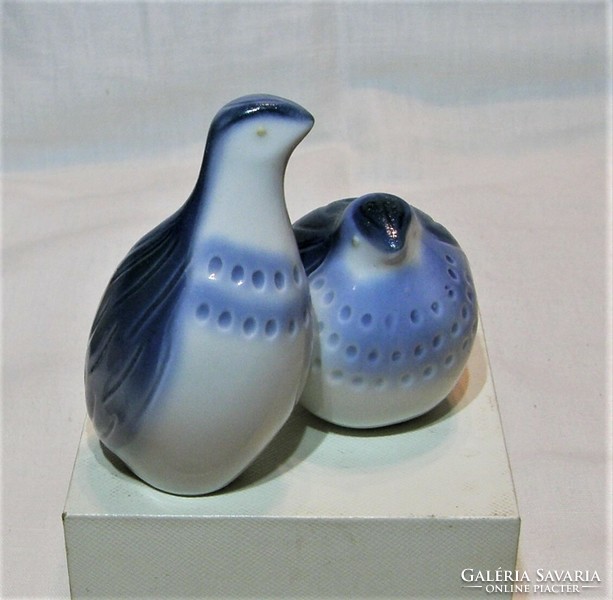 Pair of birds - gray sábo antónia - aqua painted aquincumi