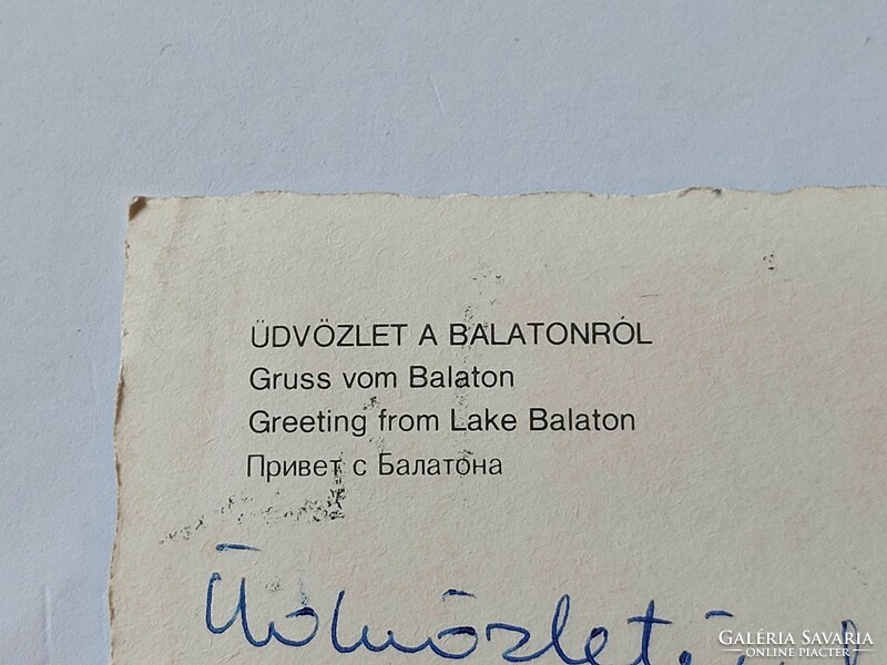 Régi képeslap fotó levelezőlap Balaton vitorlások