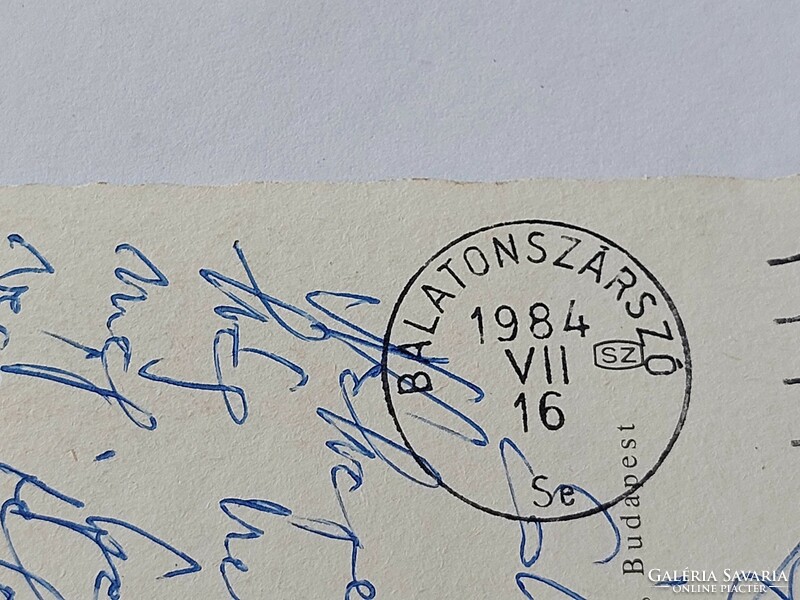 Régi képeslap fotó levelezőlap Balatonszárszó 1984