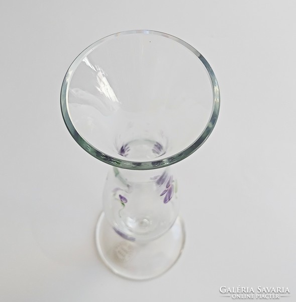 Paradise violet glass vase 20cm