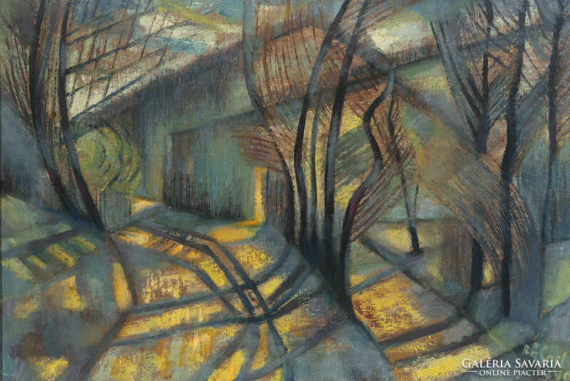 Rafael Győző Viktor (1900-1981): Tájkép, 40 x 60,5 cm