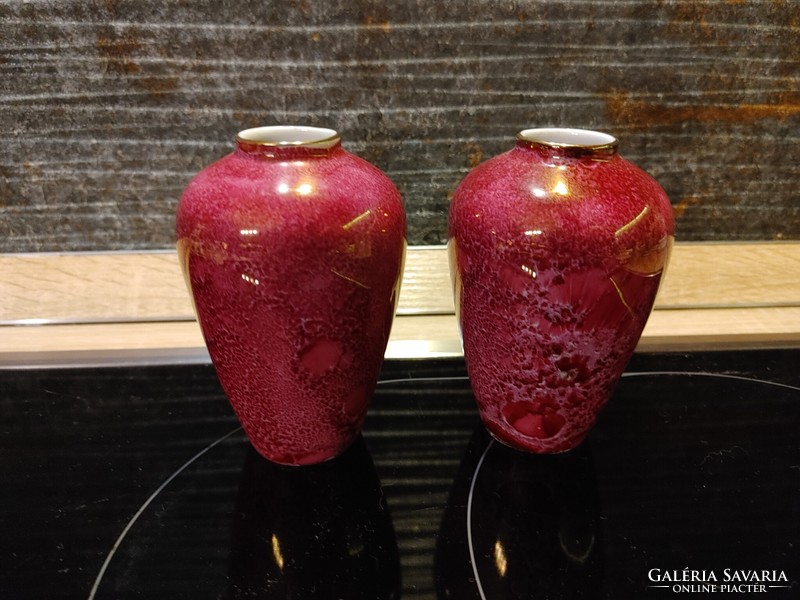 Hollóházi  10 cm vázák  párban