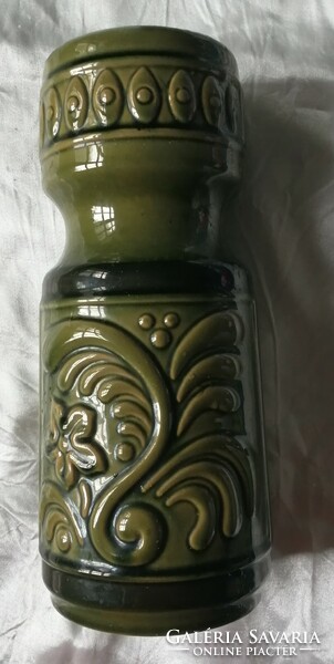 Kerámia váza, retro, német, 24 cm