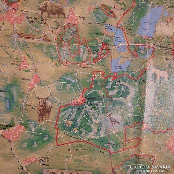 Hortobágy Nemzeti Park térkép   Kartográfiai Vállalat 1986