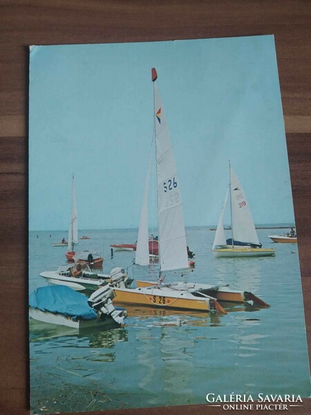 Lake Balaton, sailboats, circa 1970s