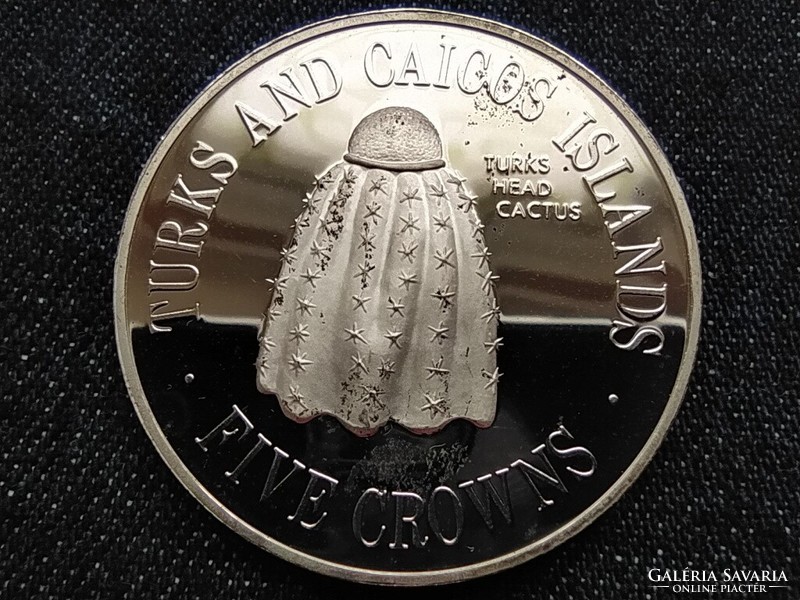 Turks-és Caicos-szigetek II. Erzsébet (1952- ) .500 ezüst 5 korona 1977 PP (id61650)
