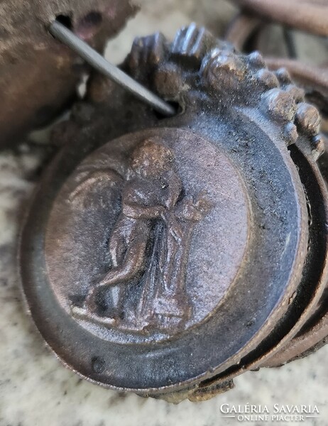 Angel putto can only be a boy Biedermeier copper furniture clock ornament pendant furniture restoration