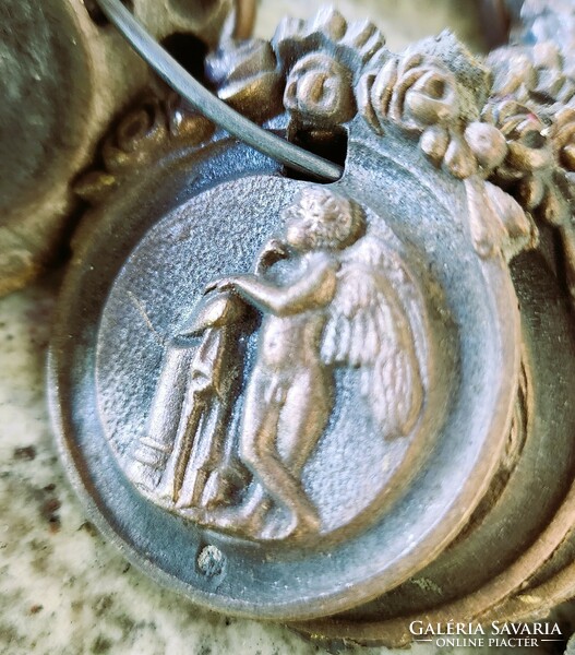 Angel putto can only be a boy Biedermeier copper furniture clock ornament pendant furniture restoration