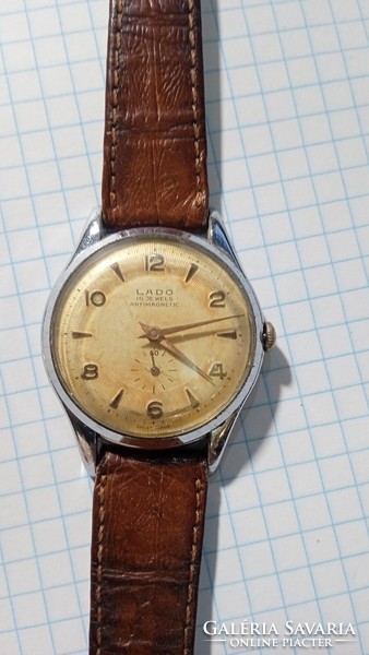 Lado Swiss men's watch ii. From the time of the World War, 15 stones, working