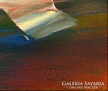 János Szabados (1937-2021) Still life in red - frame: 72x83cm - artwork: 50x70cm - 2302/1748