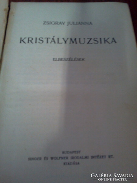 Könyv Kristálymuzsika 1933-ból
