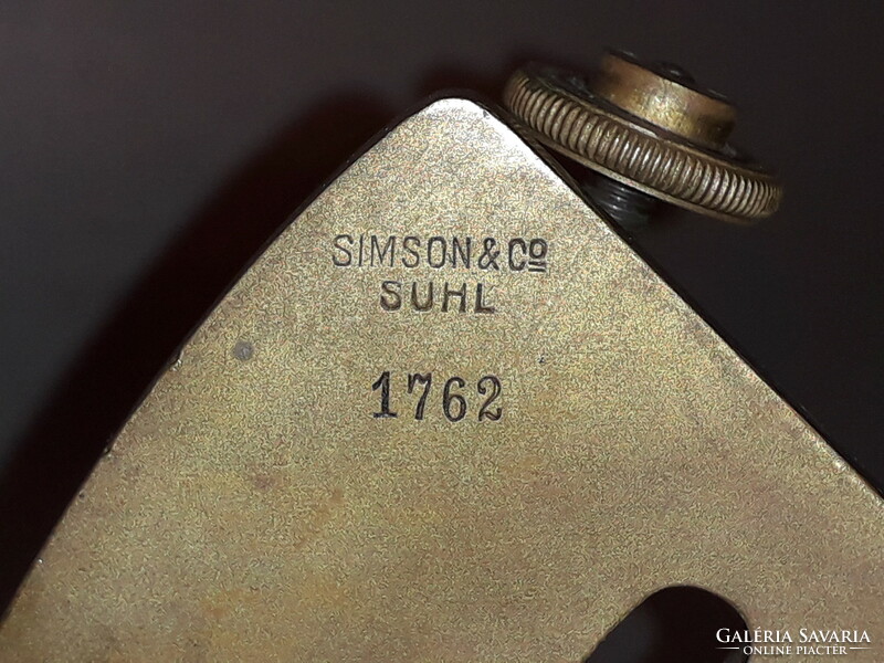 Antik I. világháború SIMSON & Co. SUHL  kvadráns / szögmérő, tüzérségi mérőeszköz extrém ritka