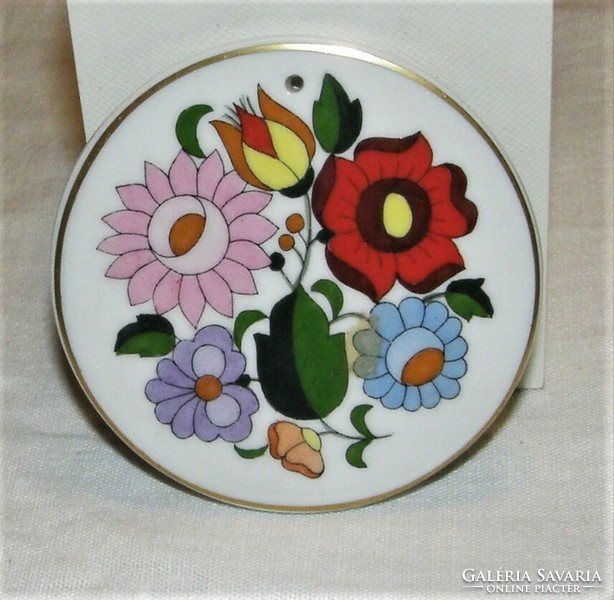 Medál - Kalocsai porcelán - 7,5 cm