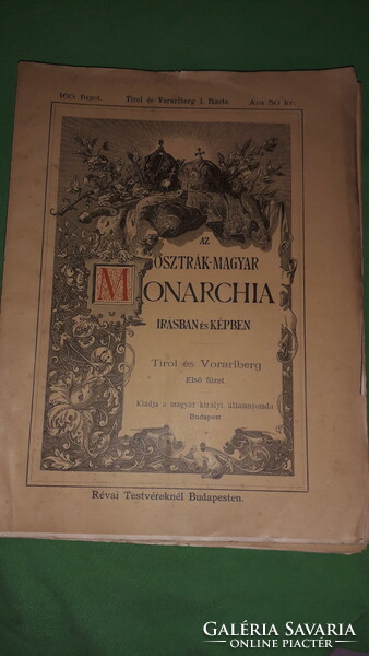 1893. Az Osztrák-Magyar Monarchia irásban és képben - Tirol és Voralberg -X. KÖNYV RÉVAI