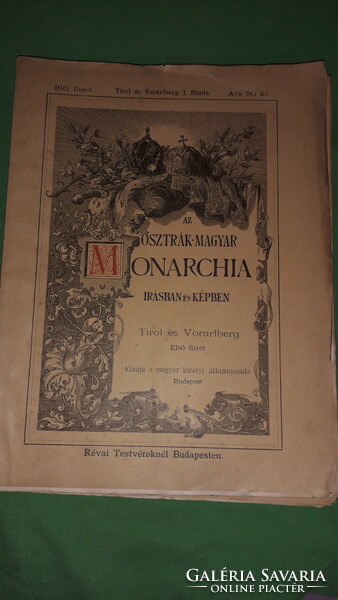 1893. The Austro-Hungarian monarchy in writing and in pictures - Tyrol and Voralberg -x. Revues of a book