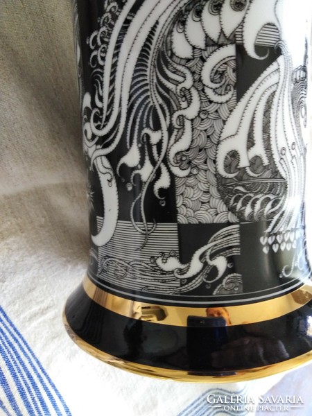 Saxon endre vase - raven house pipe vase / 26 cm