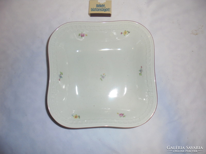 Old, small floral zsolnay side dish and salad bowl