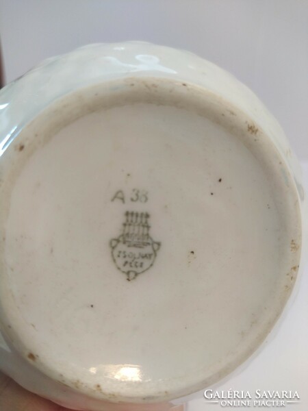 Régi Zsolnay porcelán keleti mintás eozinos bögre
