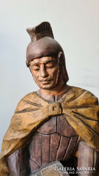 Szent Flórián kerámia szobor
