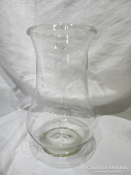 Antique blown glass cracked milk