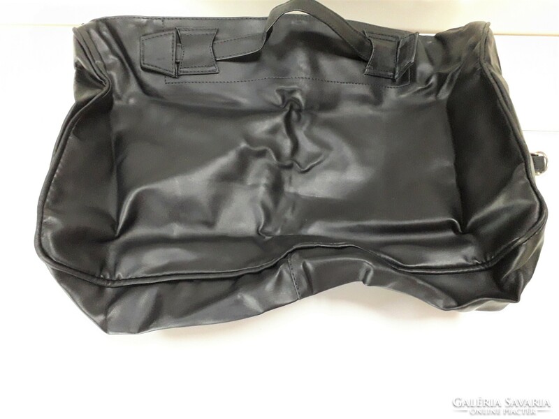 Folding faux leather handbag