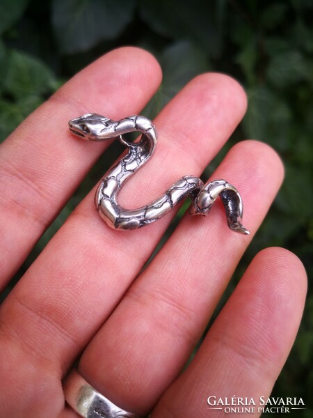 Kígyós ezüst medál