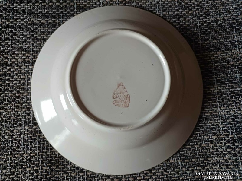Granite faience/porcelain plate, with discoloration