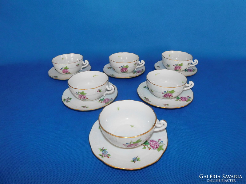Set of 6 giant teacups with Eton pattern from Herend