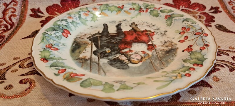 Exclusive Art Nouveau children's decorated porcelain plate, Christmas decorative plate 1 (l4018)