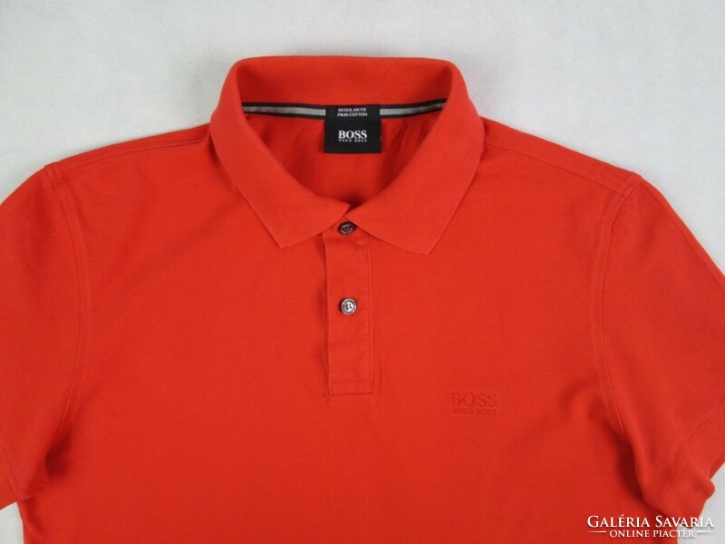 Original hugo boss (m) elegant short-sleeved men's red collared T-shirt