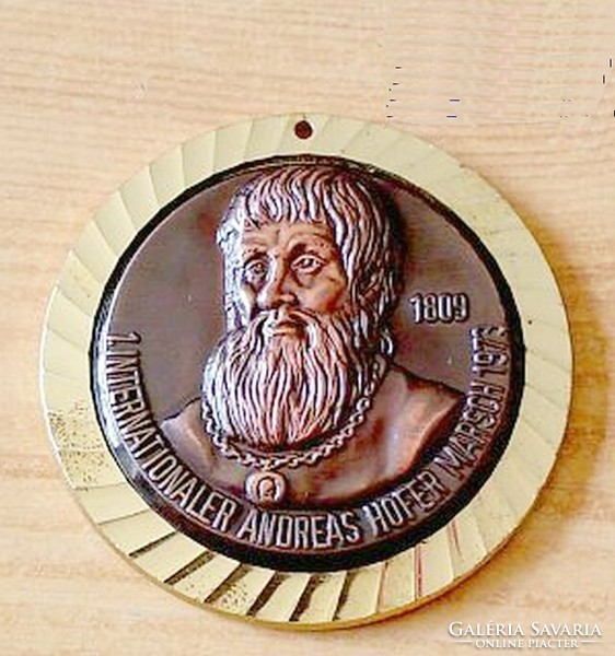 Old commemorative medal. Internationaler Andreas Hoffer Marsch 1973.