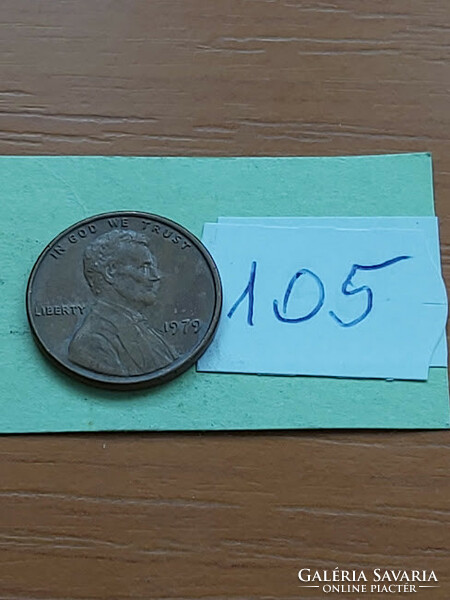 Usa 1 cent 1979 abraham lincoln, copper-zinc 105