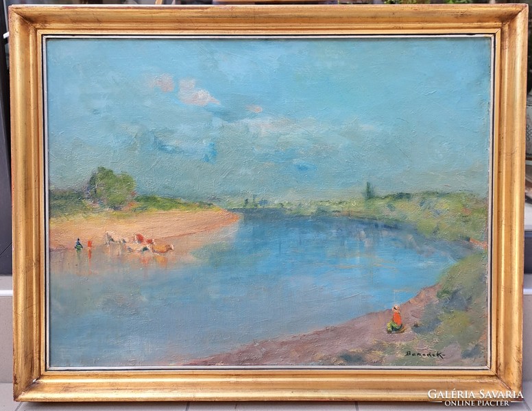 Jenő Benedek Id. (1906-1987): summer detail, 60x80 cm.