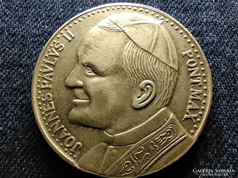 II. Pope John Paul II Vatican silver-plated copper commemorative medal 24.29g 35mm (id79202)