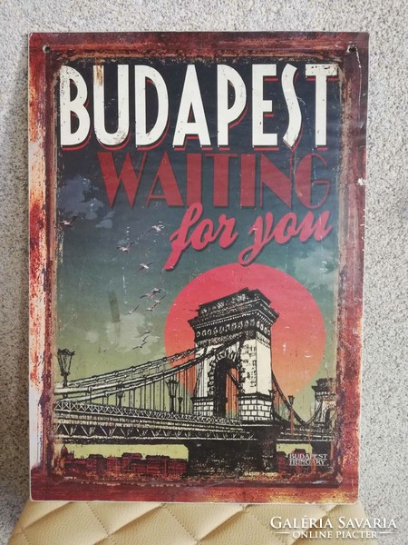 Budapest plakát kartonra kasírozva 42×30cm