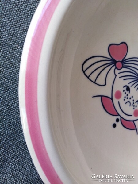 Ceramic plate with thermal storage - for babies / from the 80s