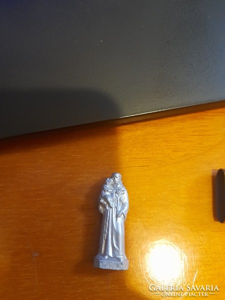 Saint Antal (s.Antonius Germany) statuette, probably from World War II, made of aluminum
