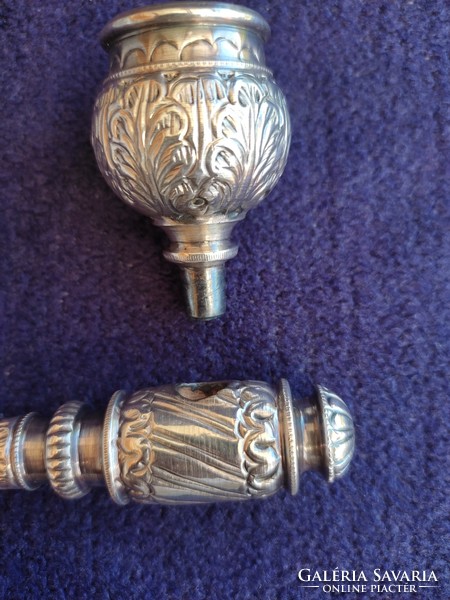 Silver opium pipe