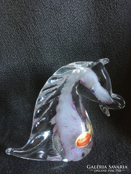 Special murano somerso glass horse!! Flawless!!! 12.5 X 12 cm!!!